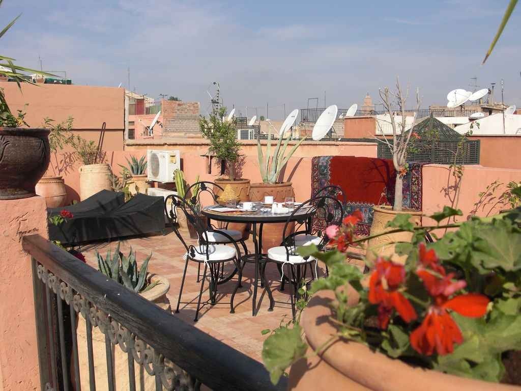 One of Marrakech cafes in Morocco