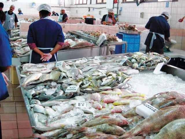 - fish market..
