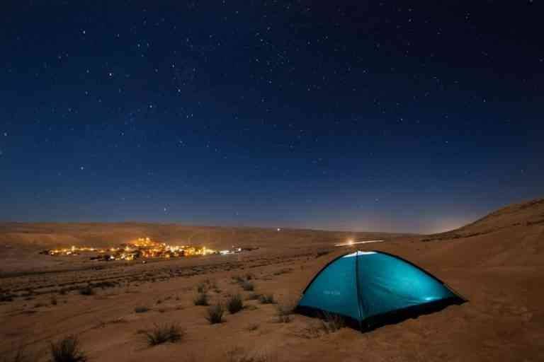 - "Camping in the mountains and the desert" ..