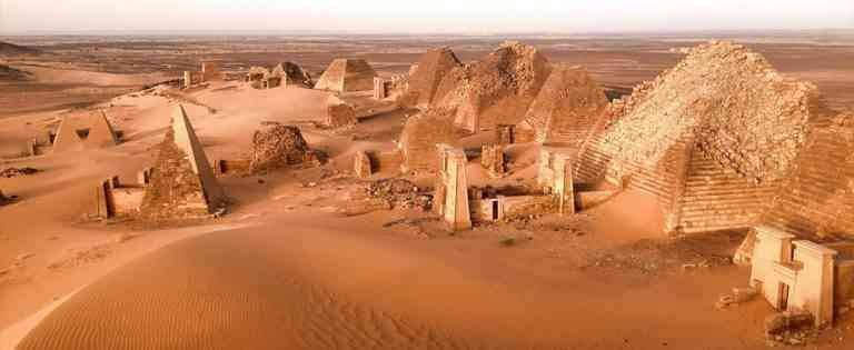 "The Meroe Pyramids" .. the best tourist attractions in Sudan ..