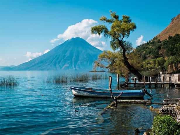 - The town of "Panajachel" ... one of the best tourist places in Guatemala.