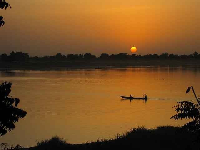 Chari River in Chad. The most important tourist places in Chad.