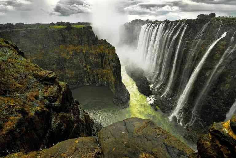 "Victoria Falls" .. the most beautiful places of tourism in Zambia ..