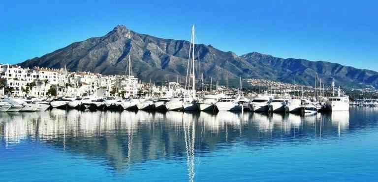 Puerto Banús, the most important tourist attraction in Marbella.