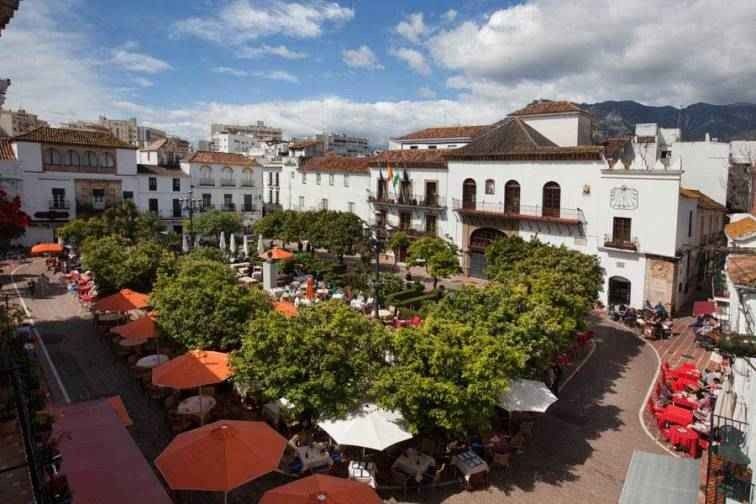 "Plaza de los Naranjos" is one of the best tourist spots in Marbella.