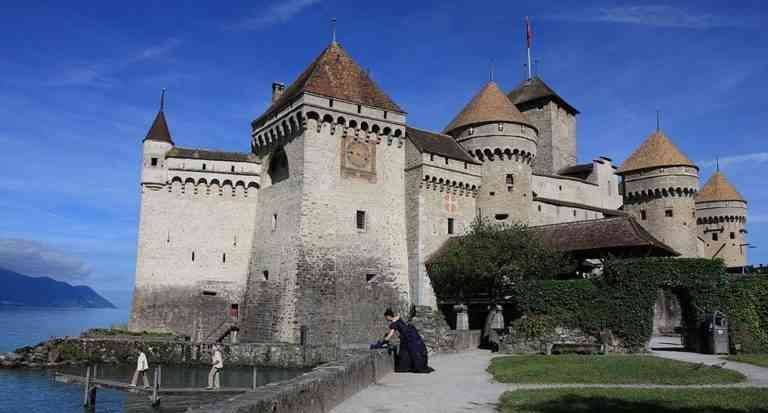"Chateau de Chillon" .. the most important tourist attraction in Montreux ..