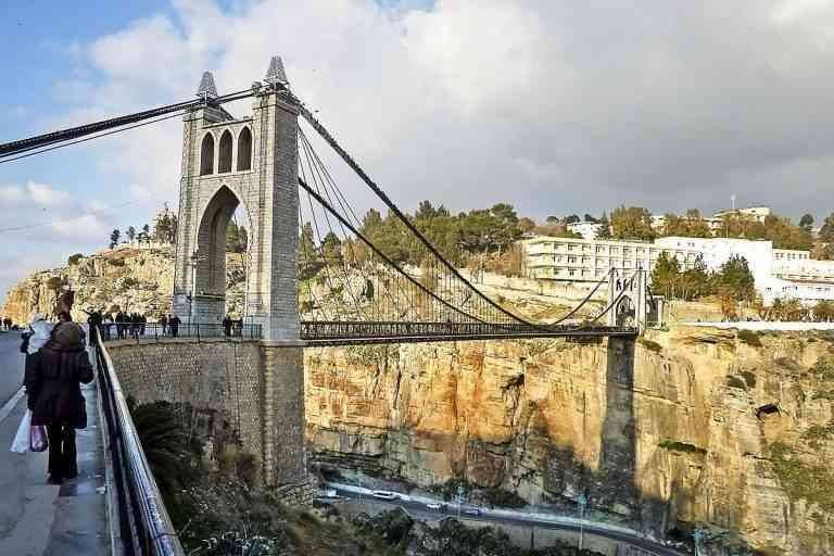 "Suspension bridge in Constantine" .. the most important tourist attractions in Constantine ..