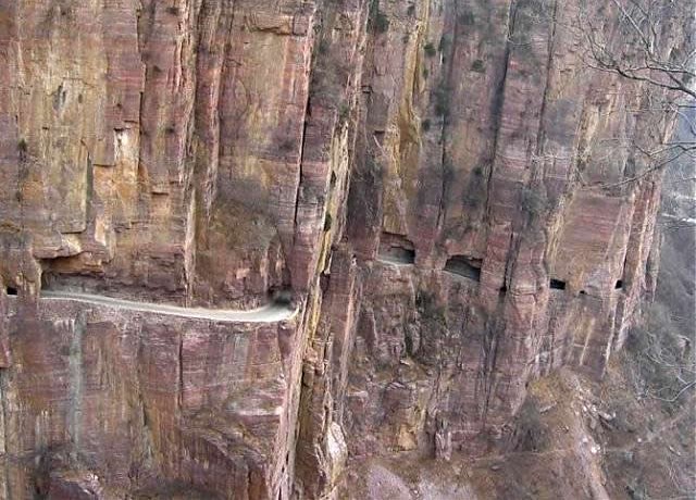 dangerous Guoliang Tunnel Road, China