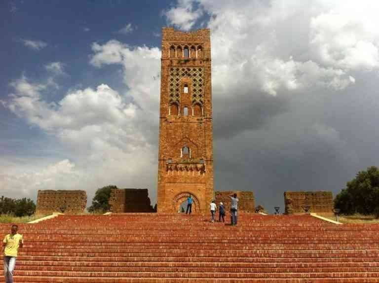 "Mansoura Tower in Tlemcen" Mosque of Sidi Abu El Hassan .. The most important tourist places in the city of Tlemcen ..