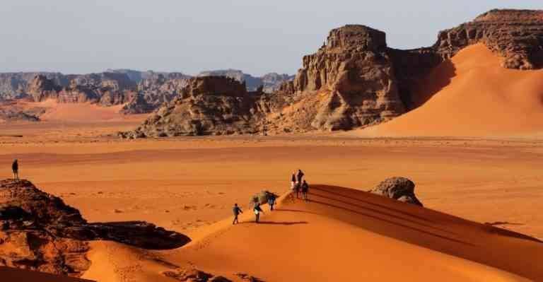   "The desert" ... the most prominent tourist attraction in the Algerian city of Djanet ...