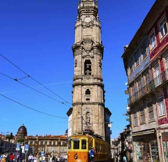 "Clerigos" tower .. the best tourist places in Porto Portugal ...