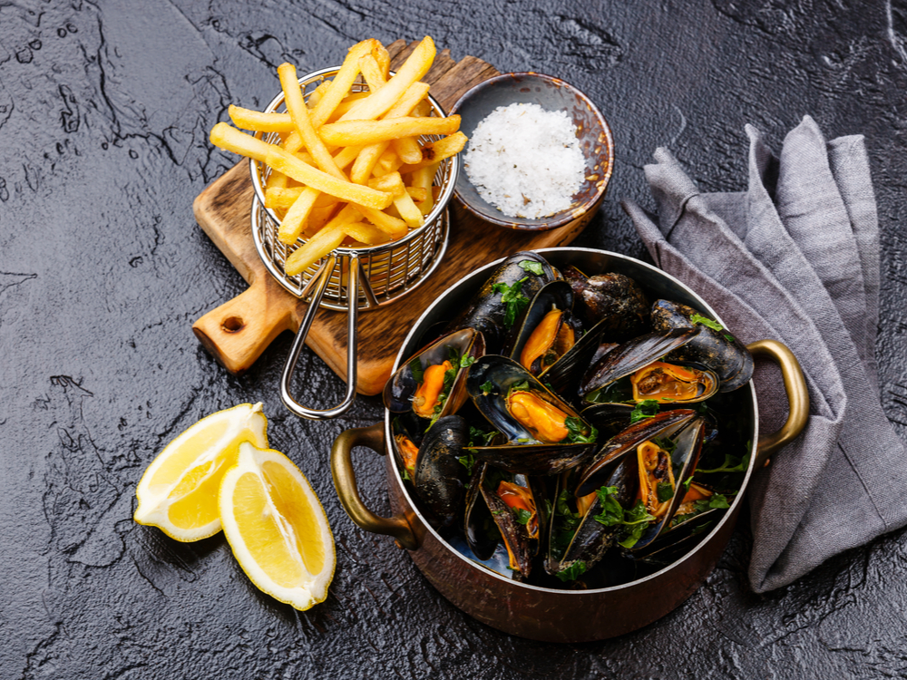 Mussels and French fries