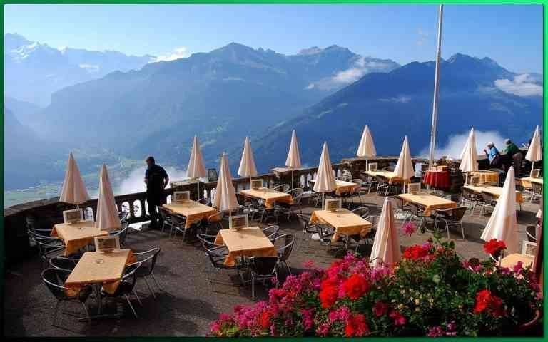 Harder Kulm panoramic restaurant in Interlaken