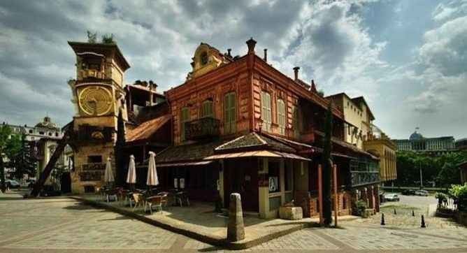 "Gabriadz Cafe" .. The most famous café in Tbilisi ..