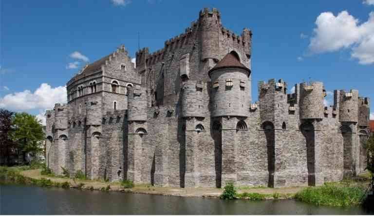 "Gravensteen Castle" .. one of the most beautiful places of tourism in the Belgian Ghent ..