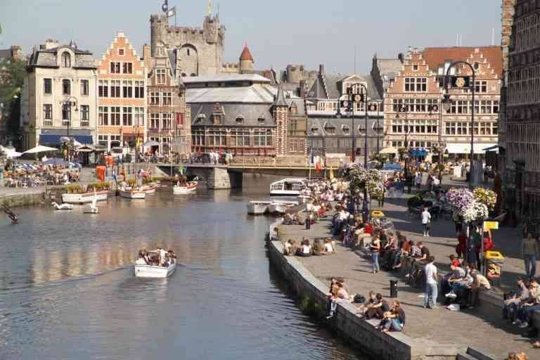 "City Hall" .. one of the most prominent tourist attractions in Ghent, Belgium.