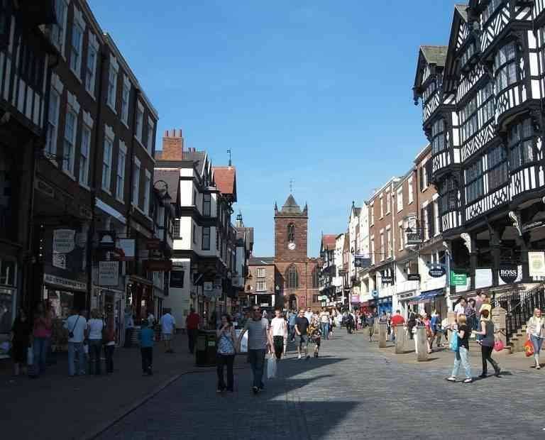"Lower Bridge Street" .. one of the most important places of tourism in the British Chester ...