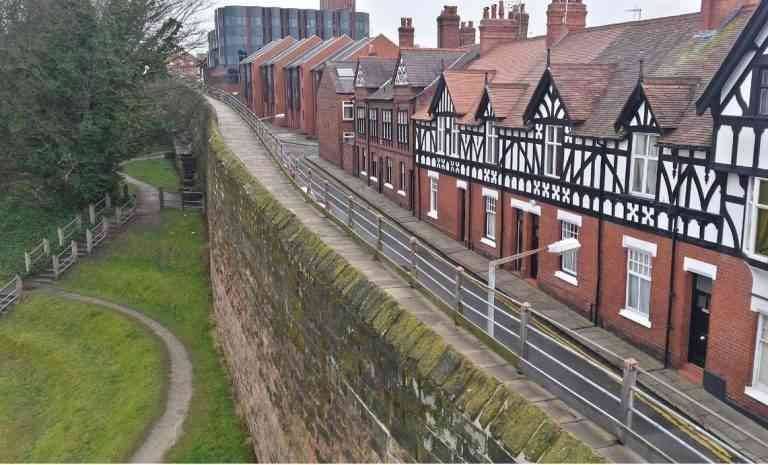City Walls "... one of the best places of tourism in the British Chester ...