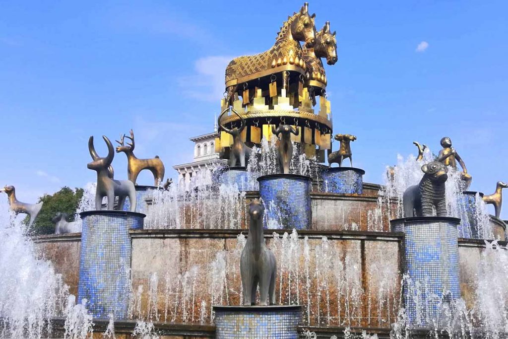 Legendary statues fountain