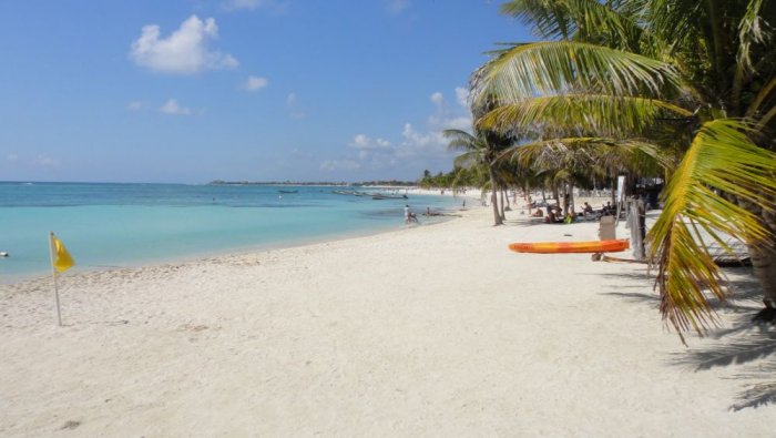 Playa Akumal beach in the province of Riviera Maya
