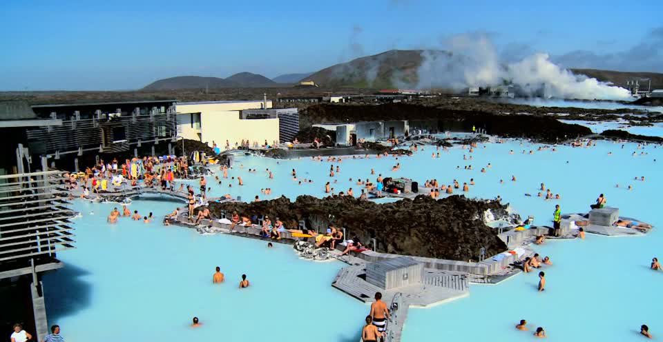 Fun to swim in Iceland's warm waters
