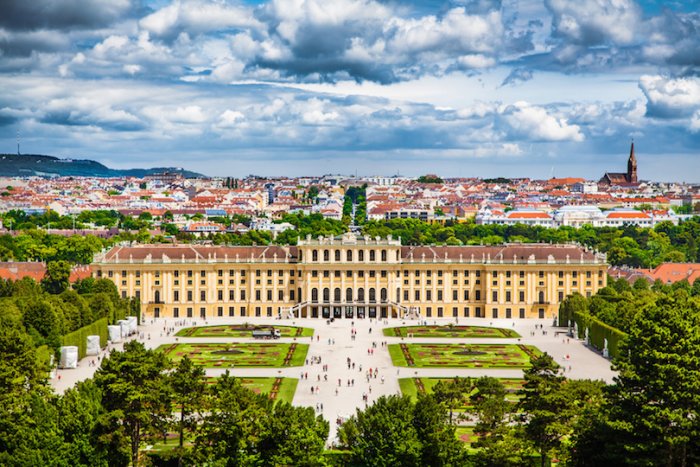 The massive Schönbrunn Palace