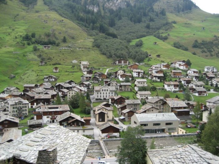The town of Vals, Switzerland