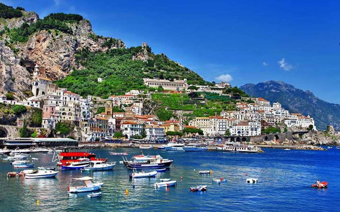 Amalfi Coast in the province of Salerno