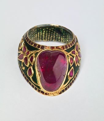 A ring from the era of the Mughal Muslim sultans