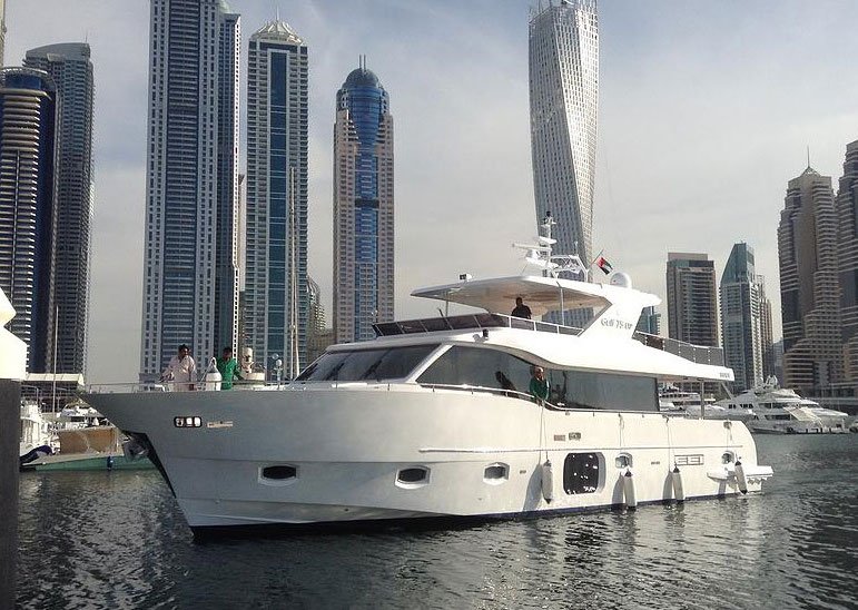 Private yacht on Dubai Water Canal