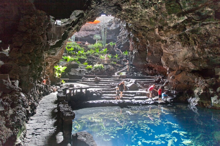 Explore the volcanic caves in Lanzarote
