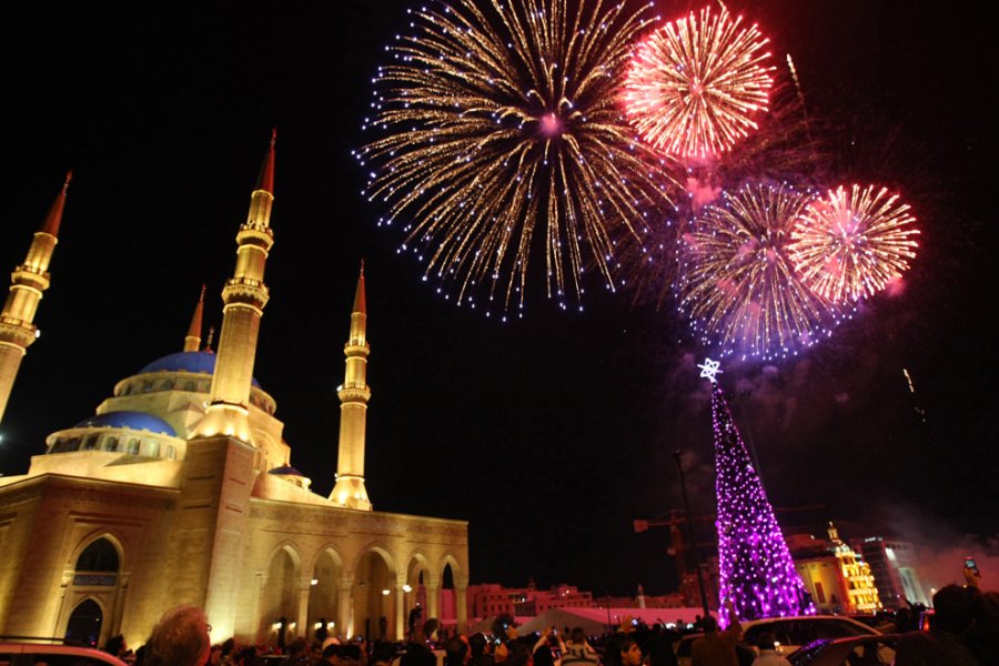 Celebrations in downtown Beirut
