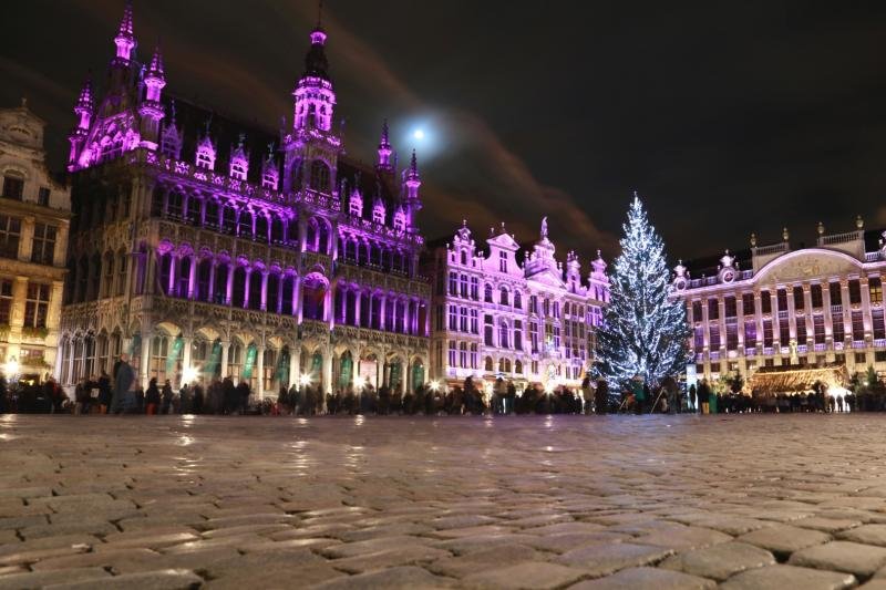 Holiday lights in Brussels
