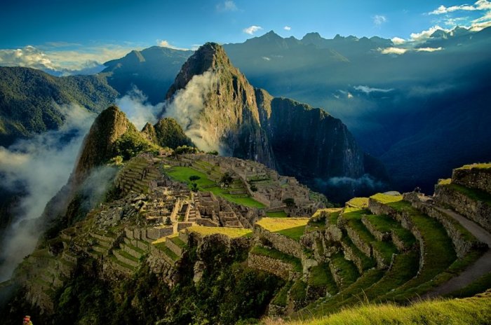 Machu Picchu, which means in the Incan language the top of the ancient mountain