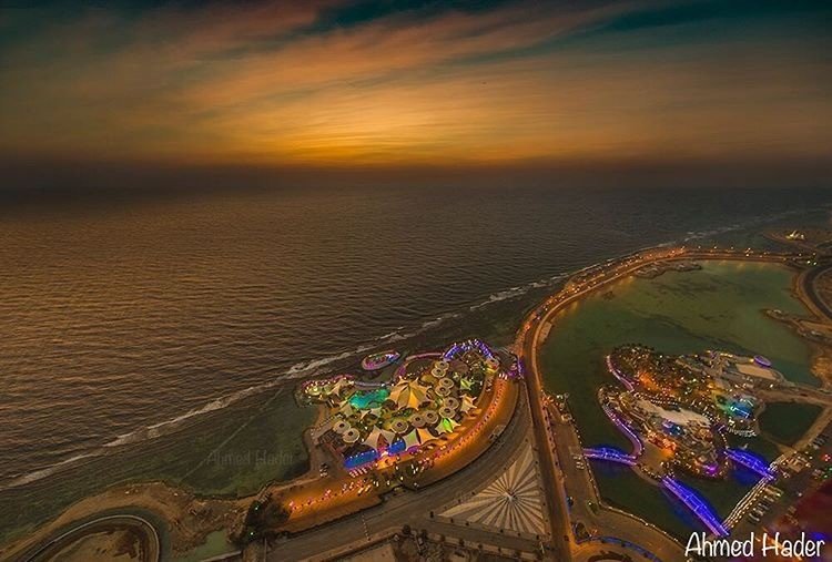 Jeddah with sunset, by Ahmed Hader