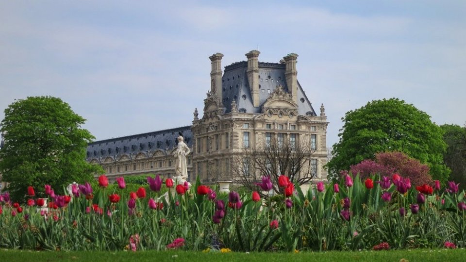 Palace of the tuileries during the spring