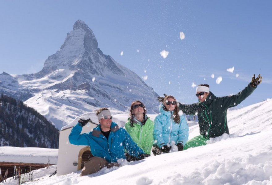 You can still ski during the spring in Zermatt