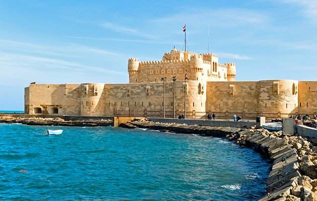Qaitbay Castle on the beaches of Alexandria
