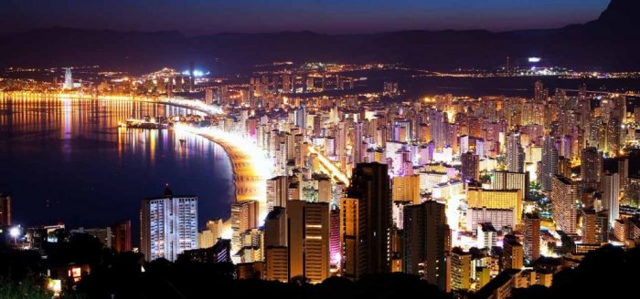 Benidorm at night