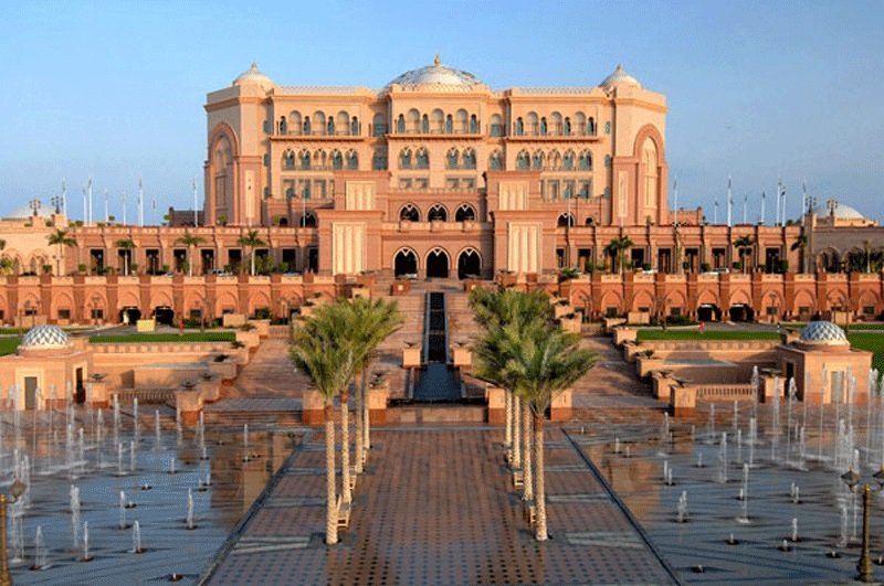 A scene of the Emirates Palace Hotel