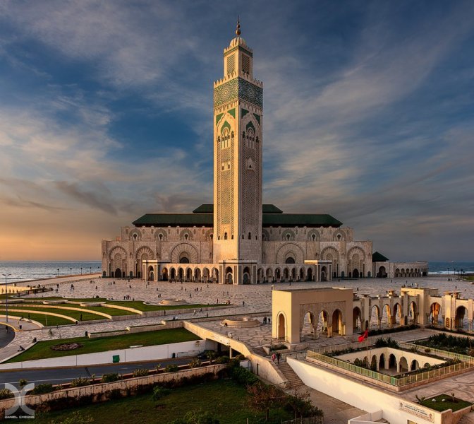 Hassan II Mosque is one of the most prominent landmarks of the city of Casablanca and is the largest mosque in Morocco