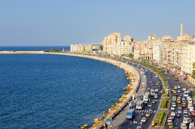 Walk on the Alexandria Corniche