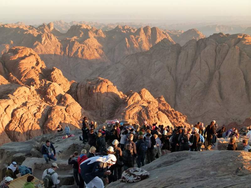 Watch the sunrise in the Sinai Mountains