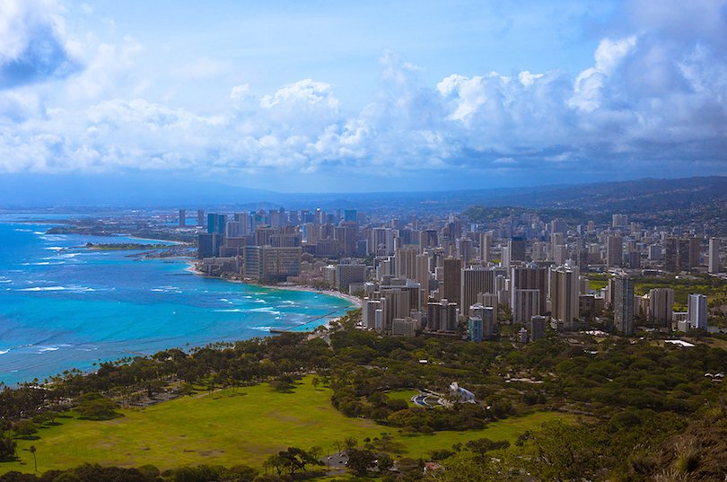 A scene of Honolulu, the capital of Hawaii