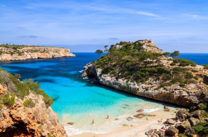 The beauty of the beach in the Balearic Islands