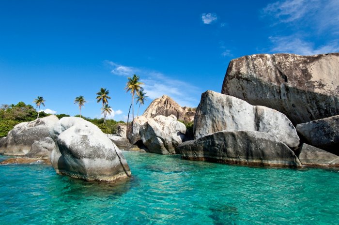 Virgin Gorda Island is one of the beautiful British Virgin Islands in the Caribbean, but it is not very popular