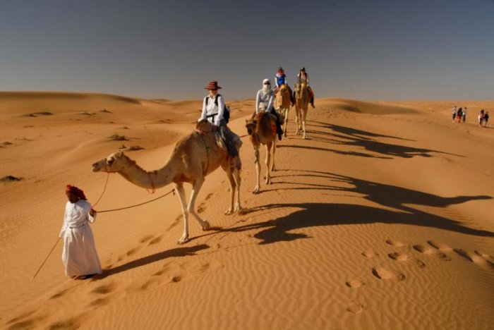 Camel rides in the desert and prestige