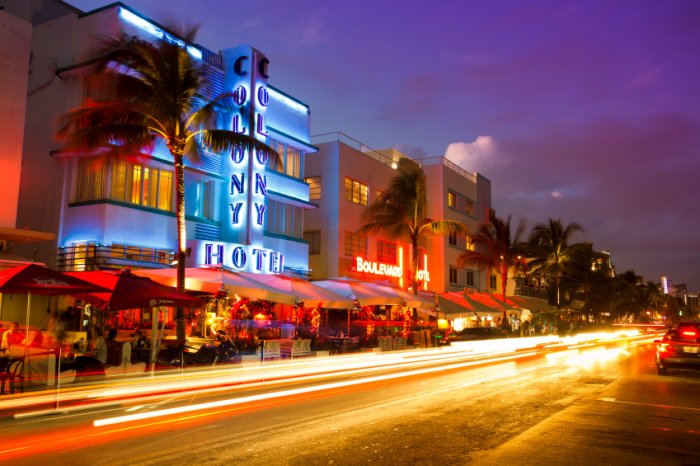 Ocean Drive at night