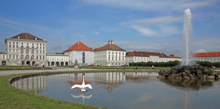 Nymphenburg Palace located in the west of Munich in the Neushausen-Nymphenburg region