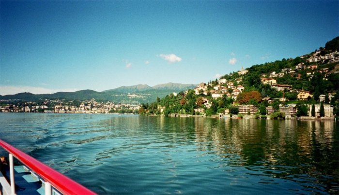 From Lake Lugano between Italy and Switzerland